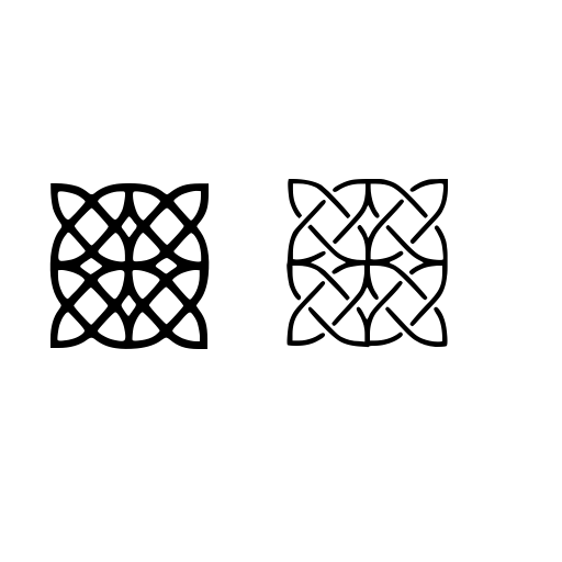 A-J knots Font preview