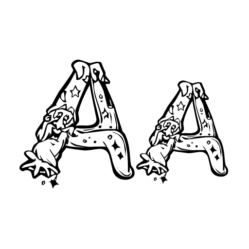 AlphaWizard Font preview