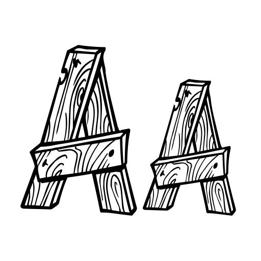 AlphaWood Font preview