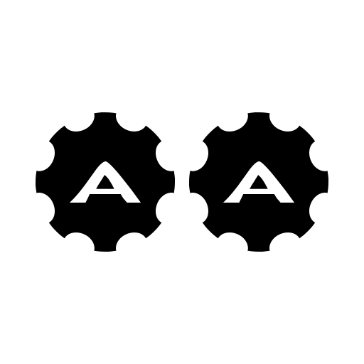 AlphaShapes gears 3 Font preview