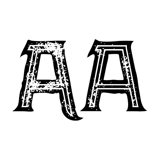 Atlantis Inline Grunge Font icon