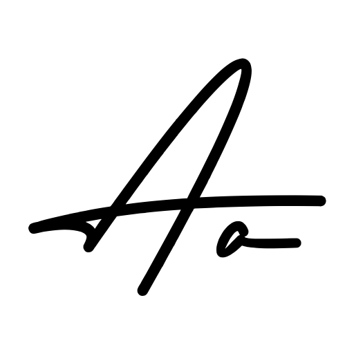 Attention Script Font icon