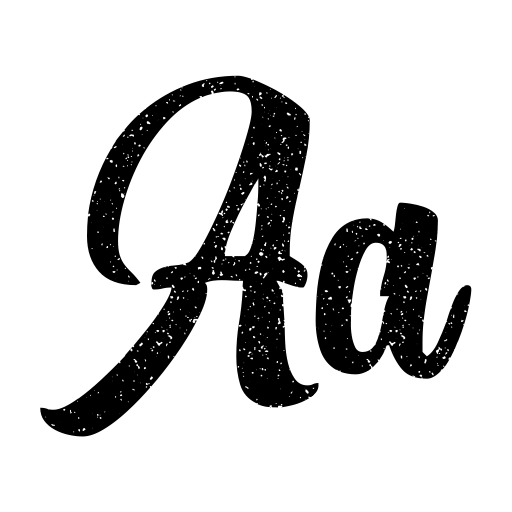 Authentic Script Rough Font icon
