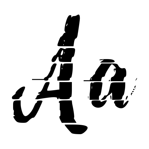 b Brush Glitch Font preview