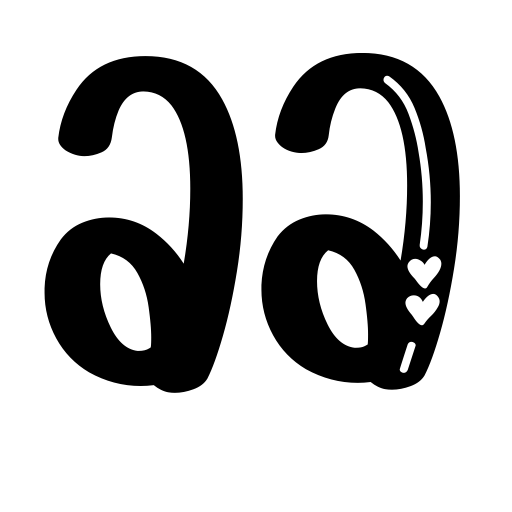 Beauty heart Font icon