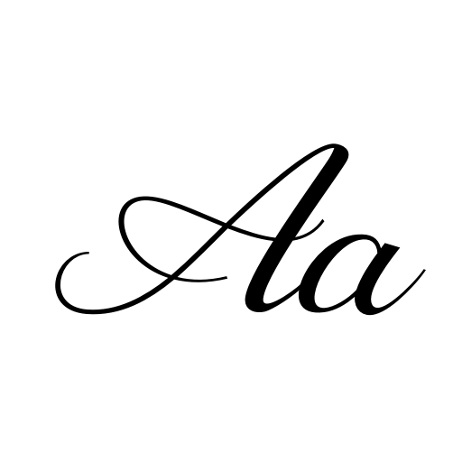 Behind Script Font icon