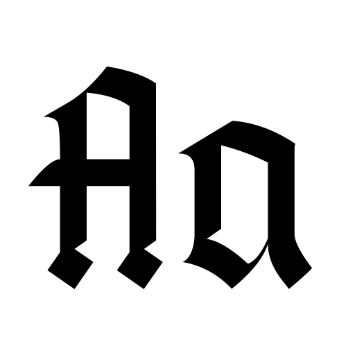 Black Alberia Font icon