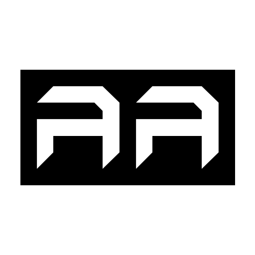 black and white Font icon