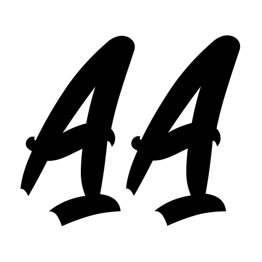 Black & Blue 1 Font icon