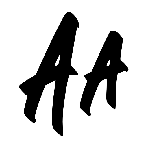 BLACK BRUSH Font icon