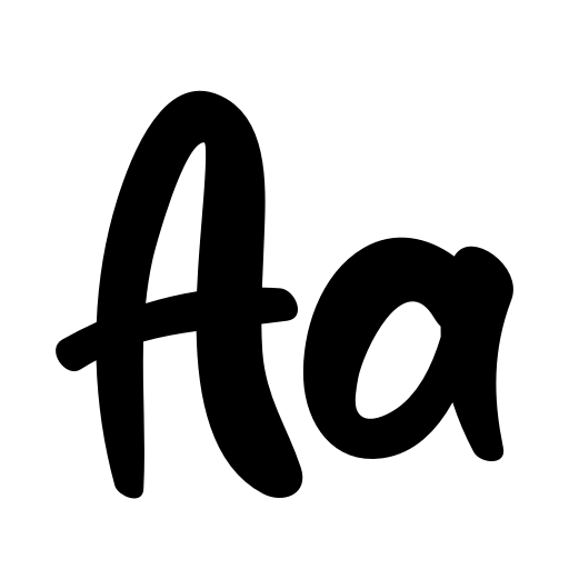 Black Colour Font icon