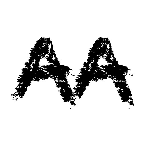Black Crayon Font icon