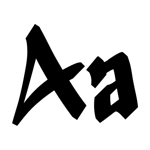 Black Destroy Personal Font icon