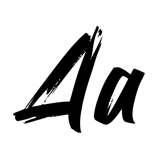 Black Dirty Font icon