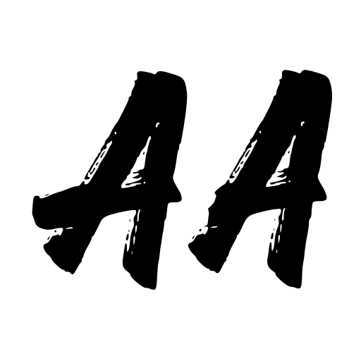 Black Finger Font icon