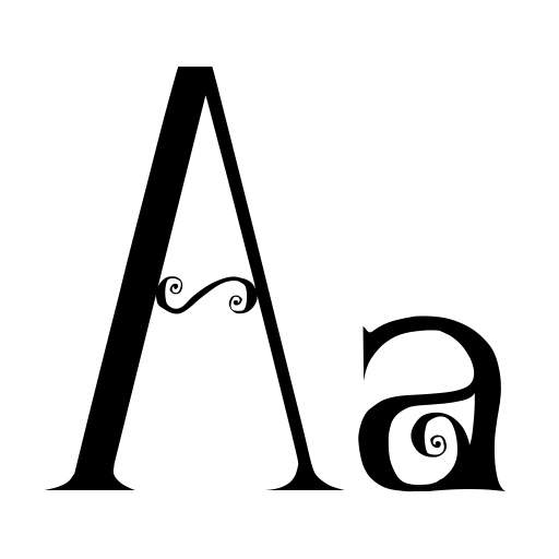 Black Flowers Blossom Font icon