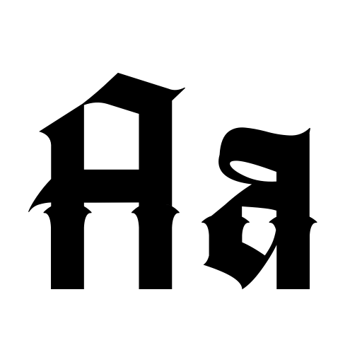 Black Gunslinger Font icon