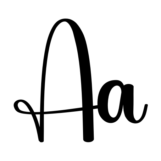 Black Line Font icon