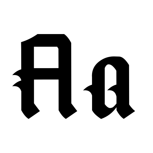 Black Note Font icon