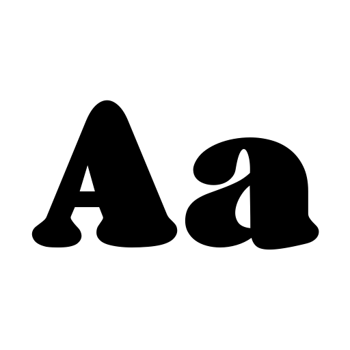 Black Orange Font icon