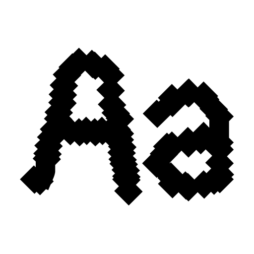 Black Pixel Font icon