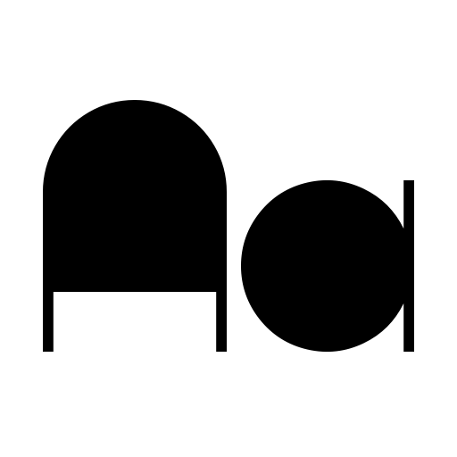 Black Rollaway Demo Font icon