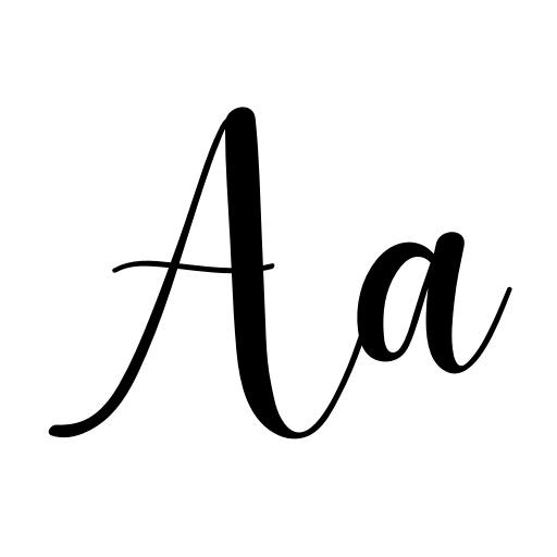 Black Signature Font icon