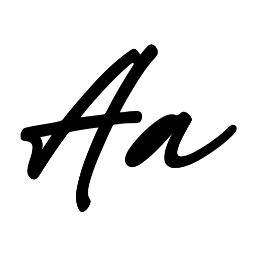 Black Signature PERSONAL USE ONLY Font icon