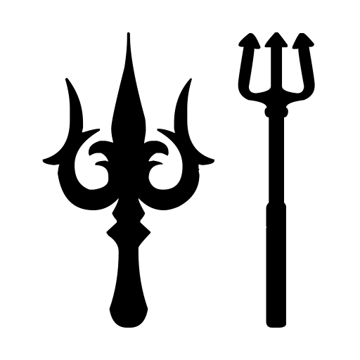 Black Trident Font icon