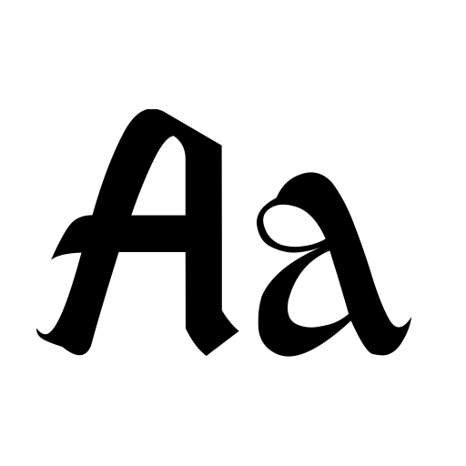 Black White Font icon