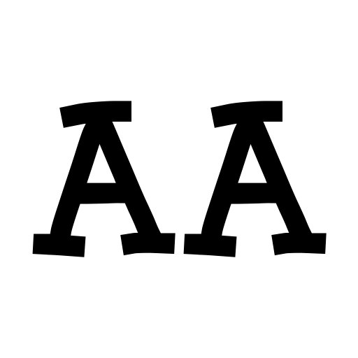 BLOCK CARTOON Font icon