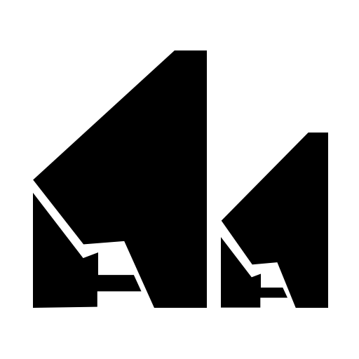 Block & middle line Font icon
