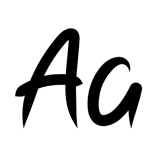 Blue Bubble Font icon