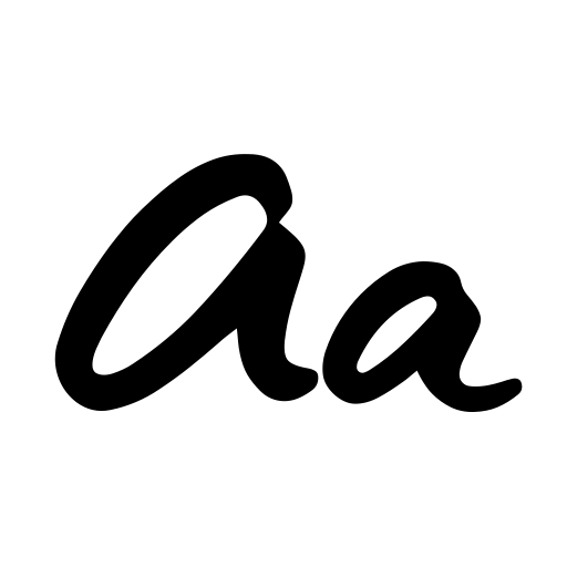 Blue Fires Sample Font icon