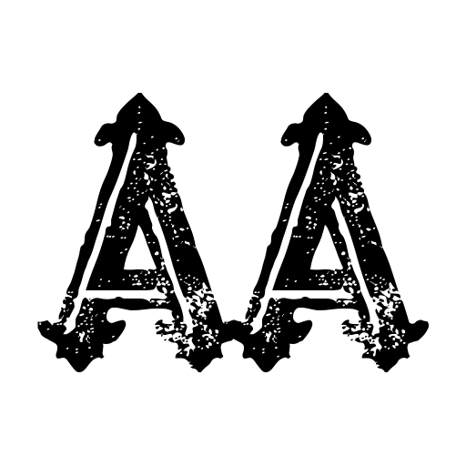 Blue North Inline Grunge Font icon