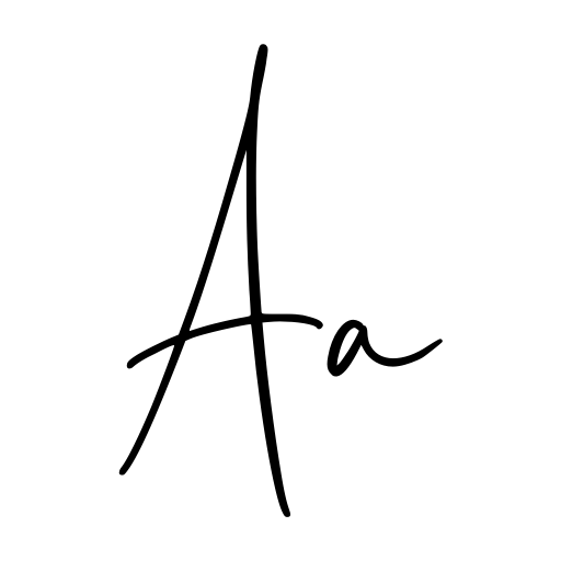 Blue Signature PERSONAL USE Font icon