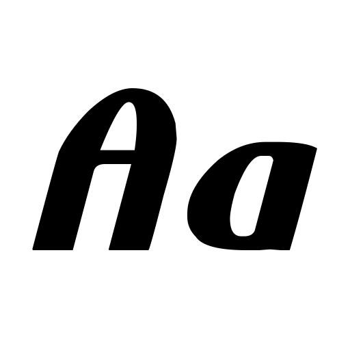 Bold and blue Font icon