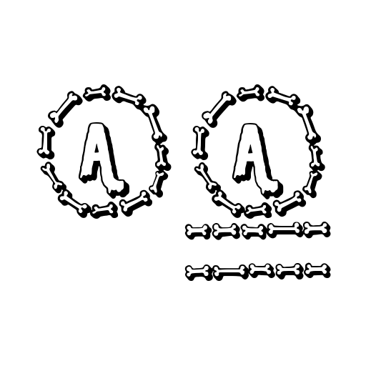 Bone Monogram Font icon