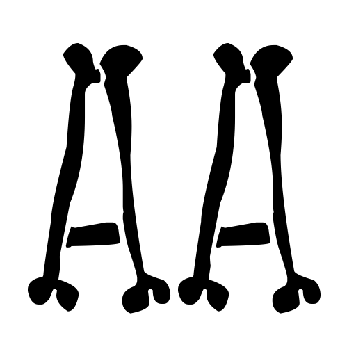 Bones in Black Font icon