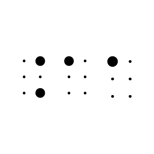 BrailleSlo 6Dot Font preview