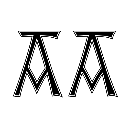 British Outline Majuscules Font icon
