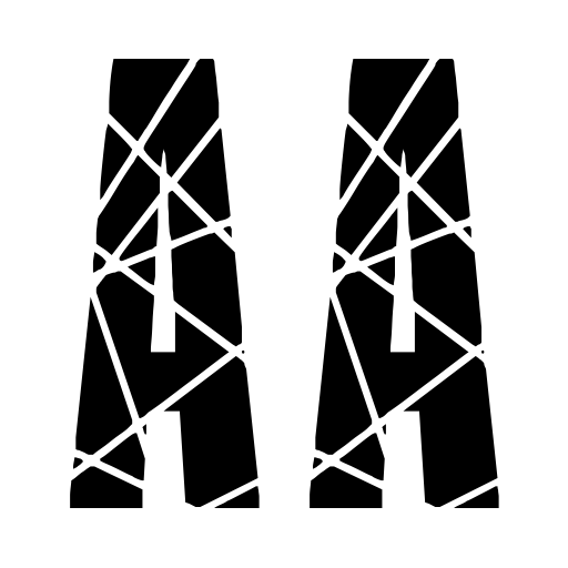 Broken Glass Font icon