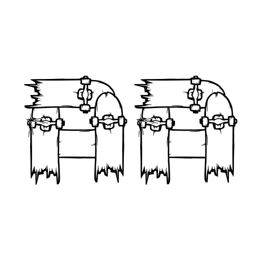 Broken Skate deck Font icon
