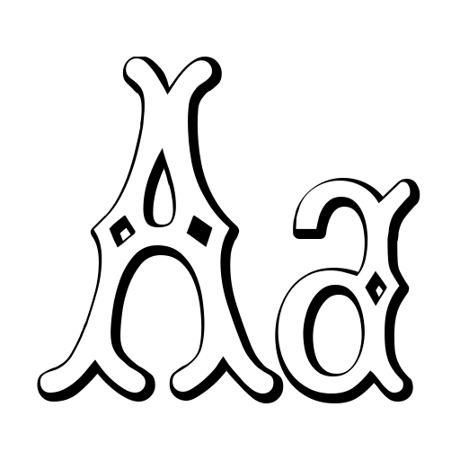 BruceDoublePica Beveled Font icon