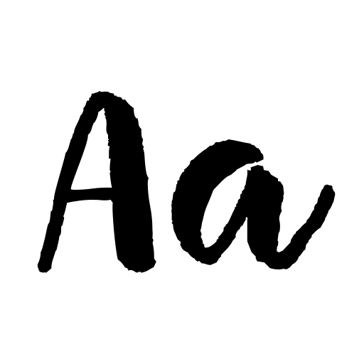Brush Stroke Font icon