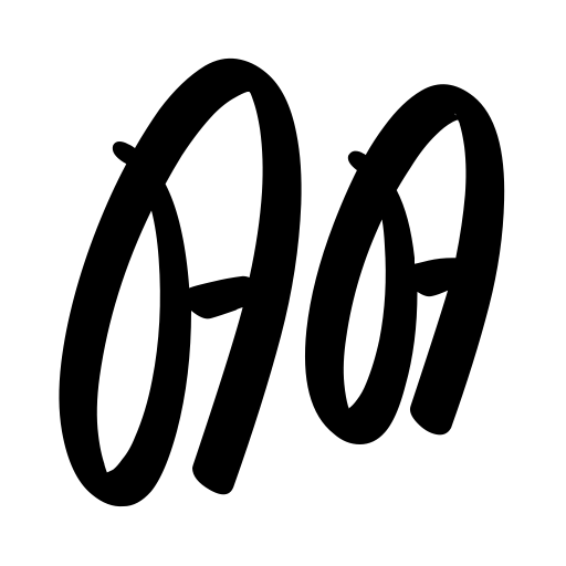 Brush Stroke Font icon