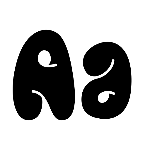 BUBBLE COOL Font icon