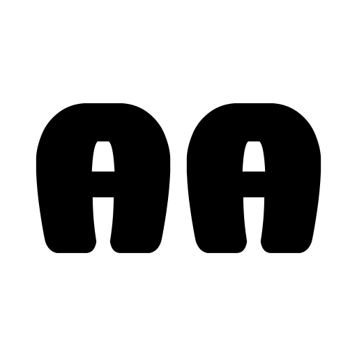 Bubble Head Font icon