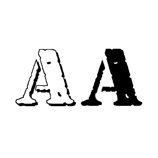 Bundy Yellow HollowShadowed Font icon