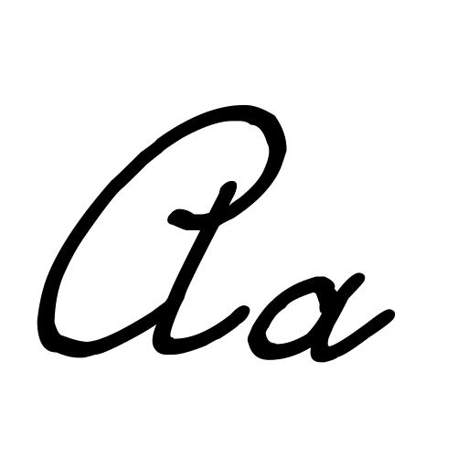 Calligraphy Hand Made Font icon